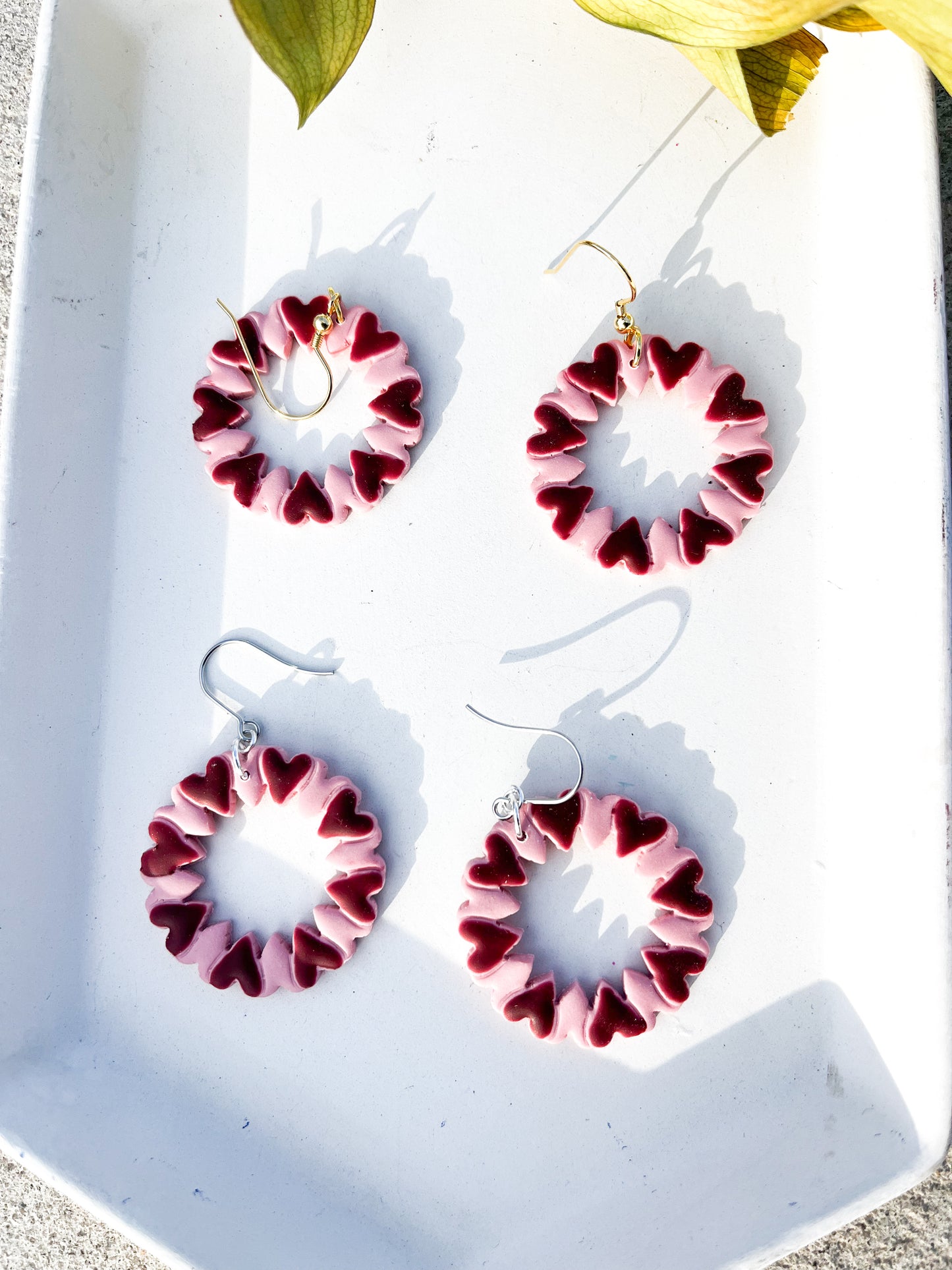 Heart Wreath Red and Pink