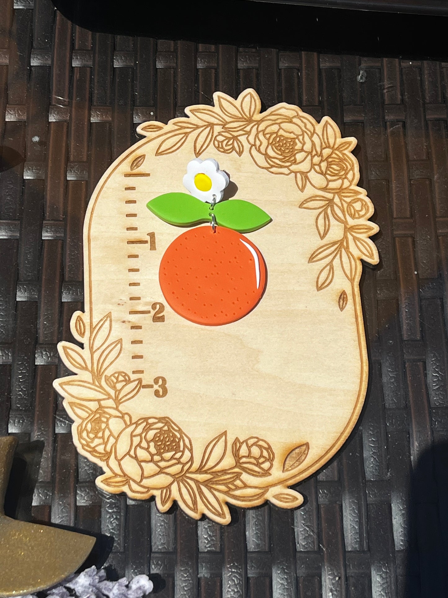 Orange Dangles with White Flower