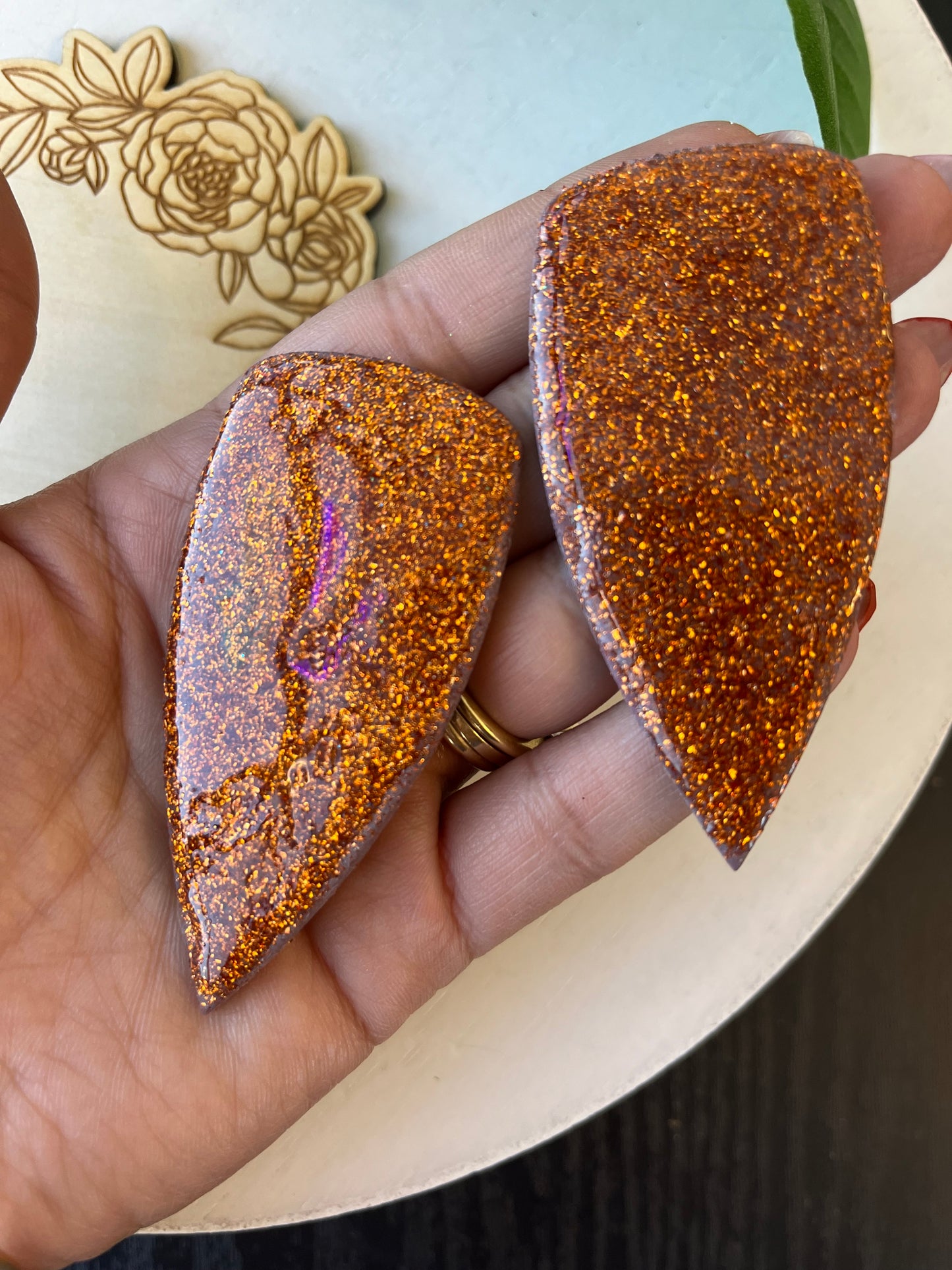 Courtney in Orange Glitter