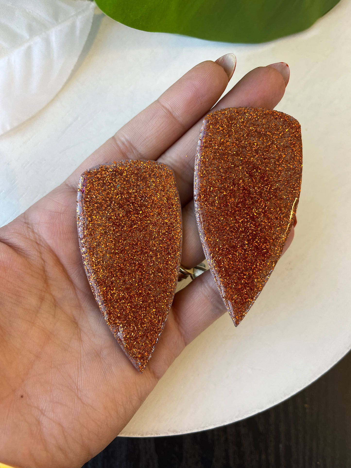 Courtney in Orange Glitter