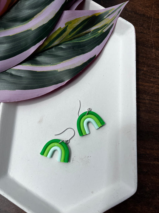 Green Rainbow Dangles