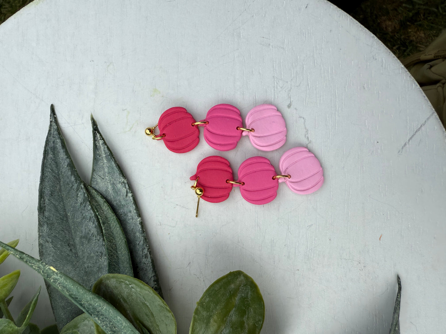 Three Pumpkins Pink Ombré