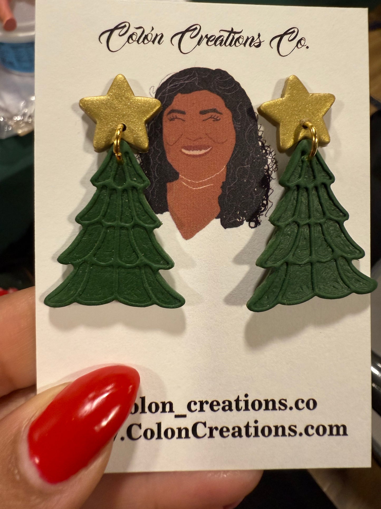 Christmas Tree Green and Gold Star