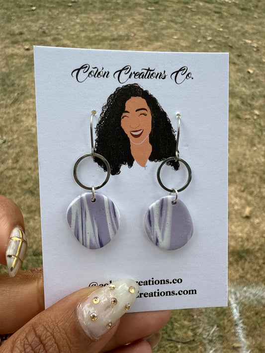 Purple Pebble Dangle