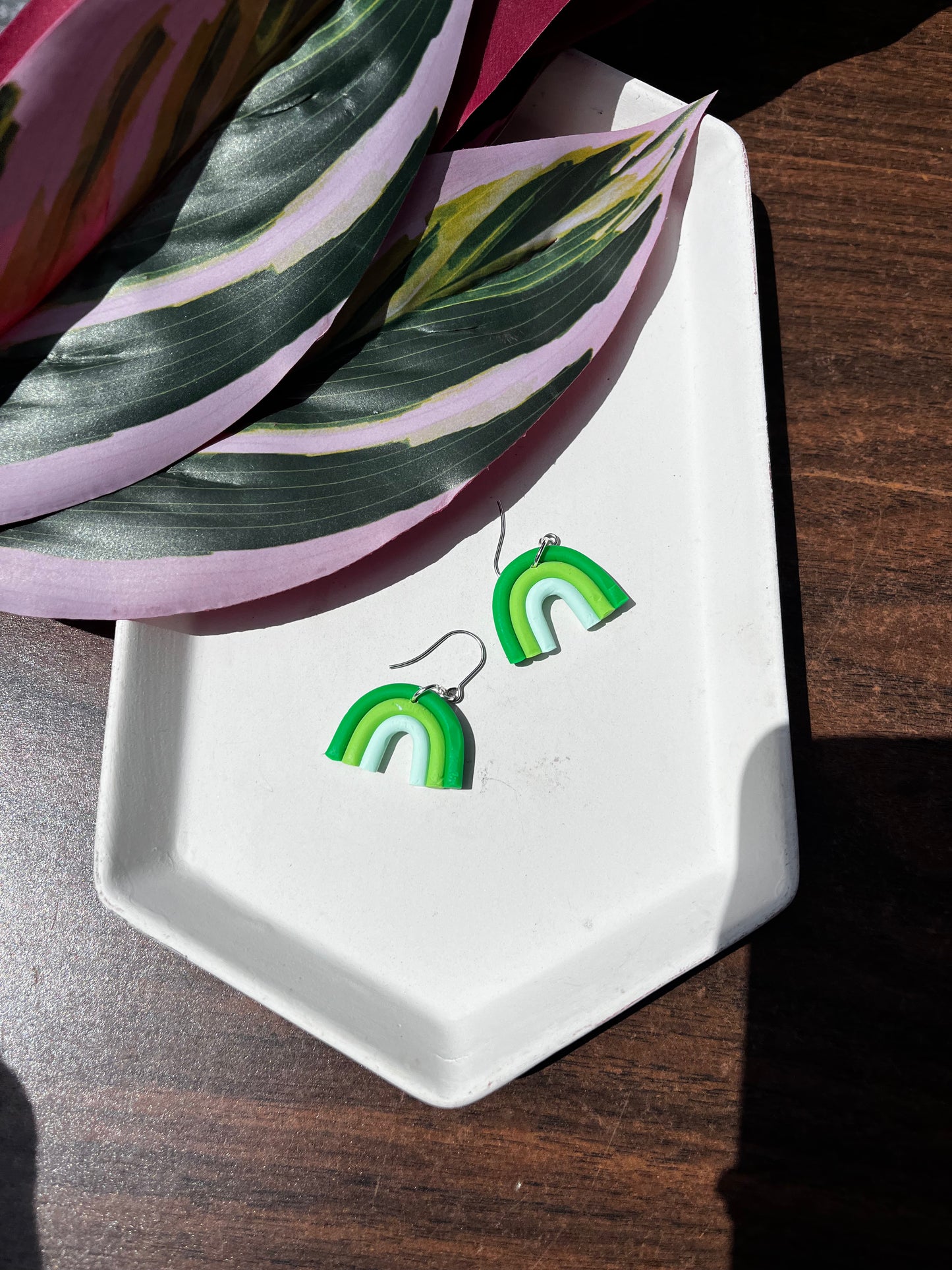 Green Rainbow Dangles