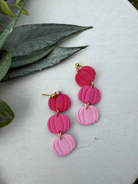 Three Pumpkins Pink Ombré