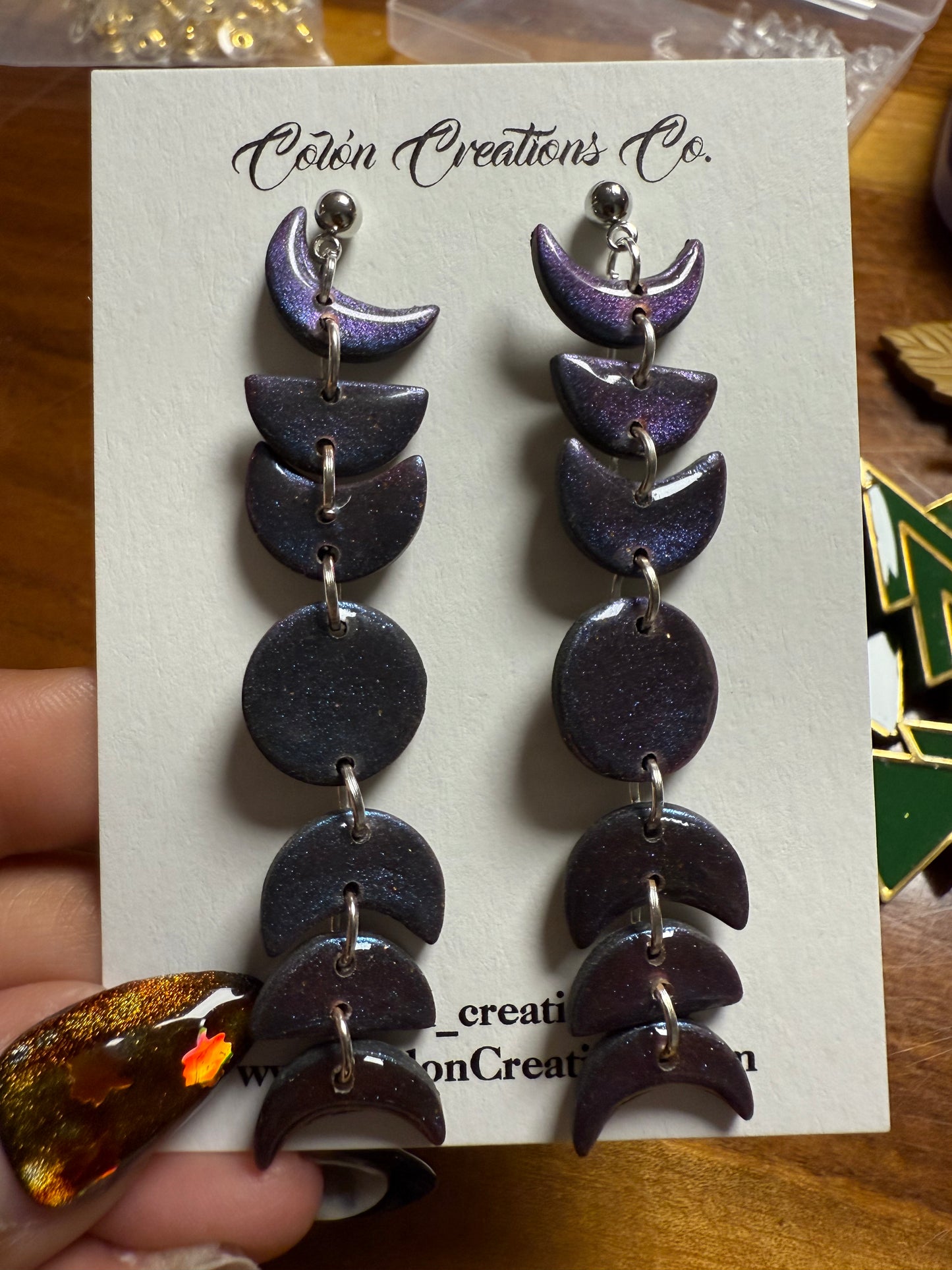 Moon Phase Dangles