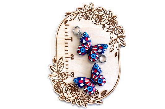 Painted Butteflies White and Coral