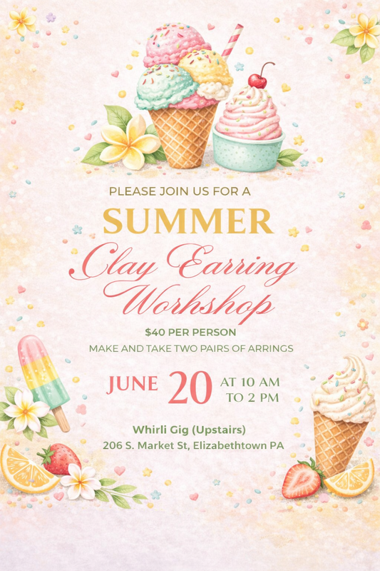 June 20, 2026 Clay Earring Workshop