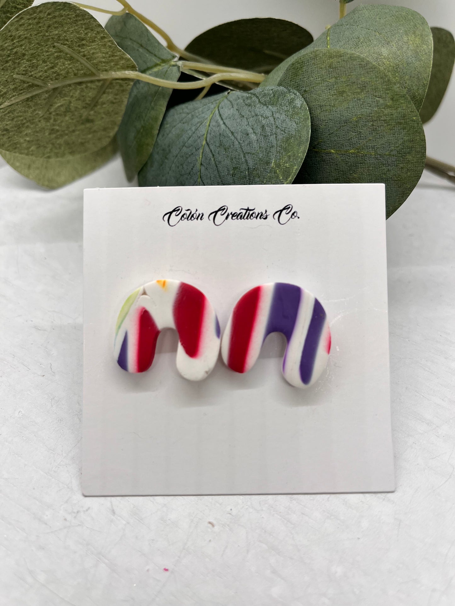 Red and Purple Arch Studs